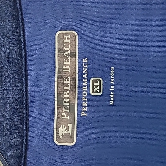 PEBBLE BEACH Blue Performance 1/4 Zip Long Sleeve Sweatshirt - Size XL - Picture 5 of 9
